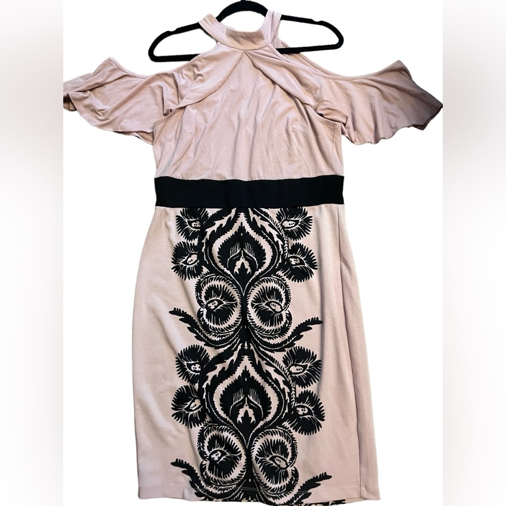 Venus Brand Pink Cold Shoulder Dress